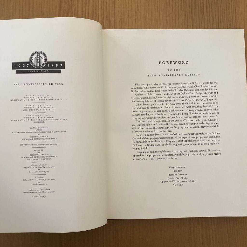 [USED] Used book from our library: Golden Gate Bridge (with detailed drawings) 1987