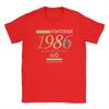 Streetwear TShirt Summer Vintage 1986 40th Birthday Aged Perfectly Gift Novelty T Shirts Cotton Tee Shirt for Couple Top Tees