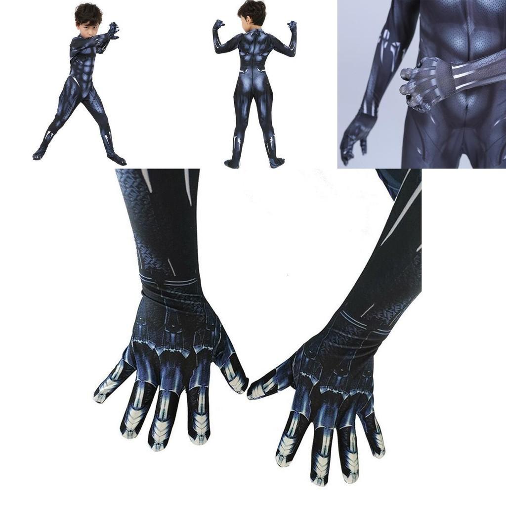 Premium Quality Black Panther Superhero Cosplay Jumpsuit For Adults And Kids