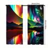 Galaxy Auroral Starry Pattern Design Curtains Rod Pocket Design Curtains Window Treatments For Bed Room Living Room Home Decorationation