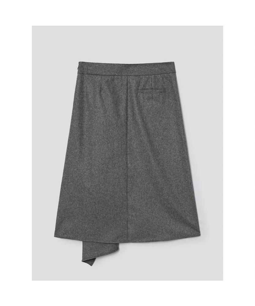 8SECONDS Asymmetrical Buckle Skirt Gray