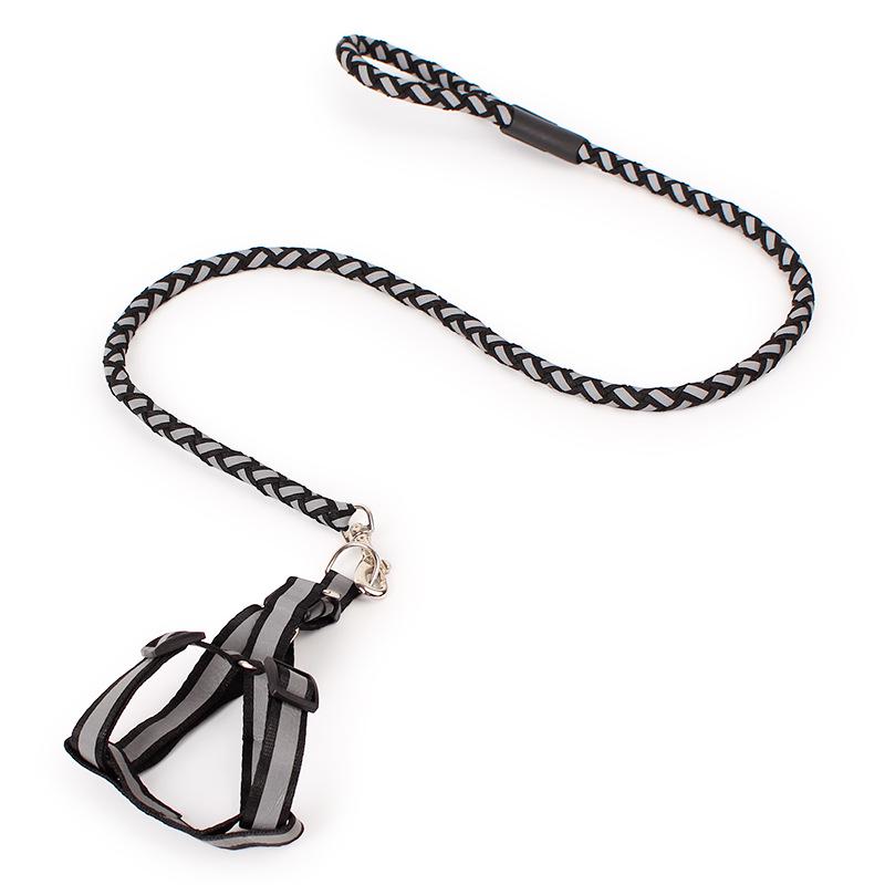 

Поводок для собаки Собачья цепь Пятно Маленькая собака полиэстер светоотражающий плетеный нагрудный ремень Собака питомец поводок товары Small (1.5CM chest back) чёрный