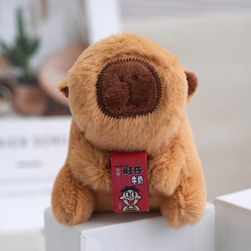 Cute Capybara Plush Keychain Adorable Water Capybara Stuffed Toy Collectible Doll