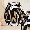 Women Plus Size Printed Two Piece Set Long Sleeve Hooded Top Cuffed Pants