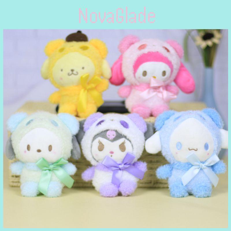 Adorable Sanrio Plush Toys Kuromi Cinnamoroll My Melody Pompompurin 12cm Short Plush