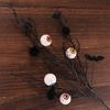 Black Halloween Maple Bat Bouquet Spooky Fake Plants Artificial Eyeball Twig Branch  Ghost Festival