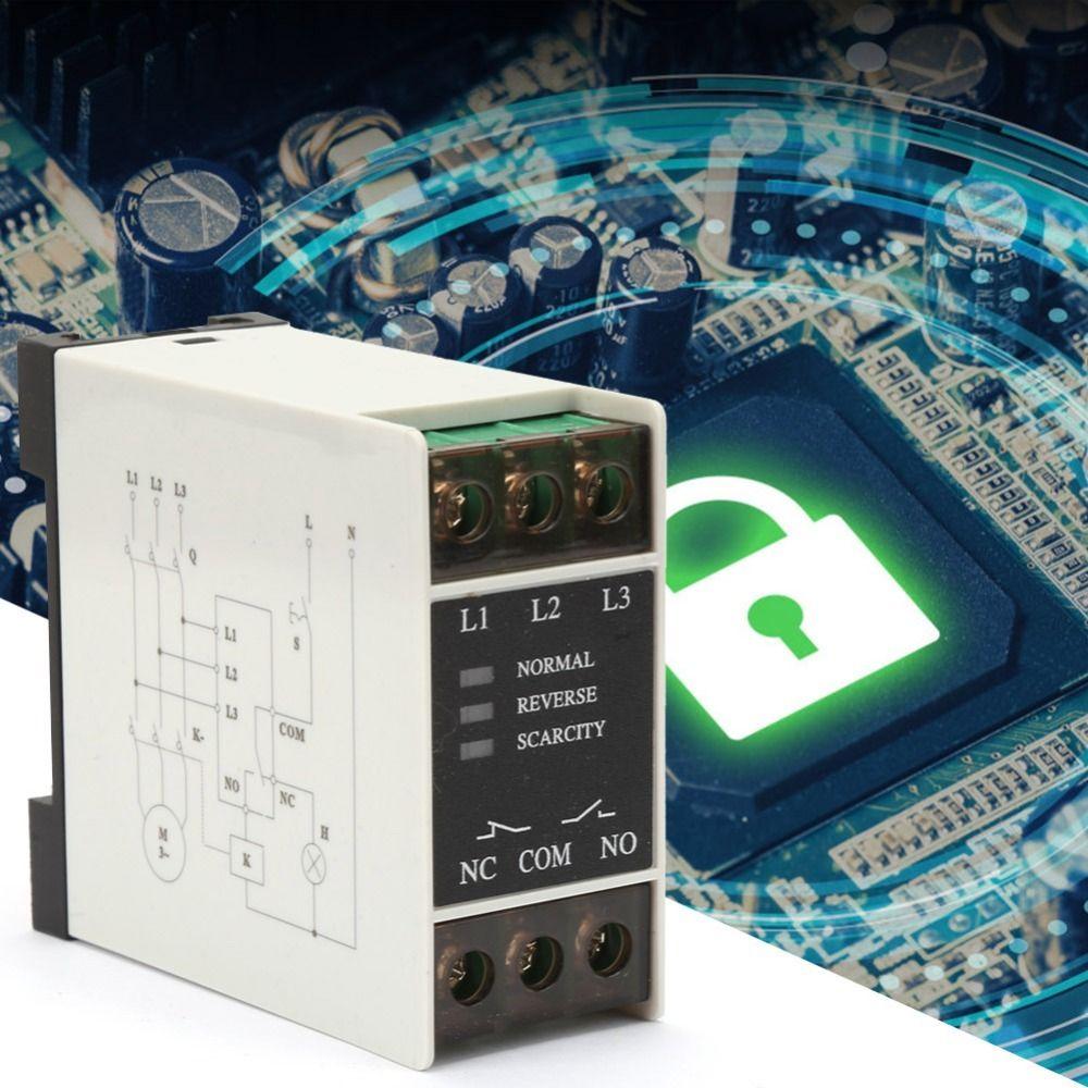 Mini Size TG30S Phase Sequence Relay Guide Rail Installation Sequence Protector Voltage Detection