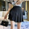 Korean Style Lace A-Line Midi and Short Skirt with Pleated Mesh for All Seasons
