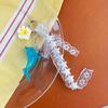 Retro Dolphin Flower Lace Bag Charm Cute Y2K Style Portable Decor for Girls Summer Island Trip Bag Accessories