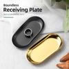 Stainless Steel Water Drop Shape Cosmetics Storage Table Jewelry Tray Multi-Functional Home Dining Tray Containers