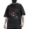 Demon Slayer Manga Kamado Tanjirou T-shirt for Men Clothing Tops Washed Oversized T Shirt Cotton Short Sleeve Graphic Tees