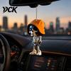 Backpack Pendant And Keychain Charm 2Pcs Hoodie Skeleton Ornaments, 2D Flat Acrylic Pendants, Gothic Gift for Car Enthusiasts Style Hanging