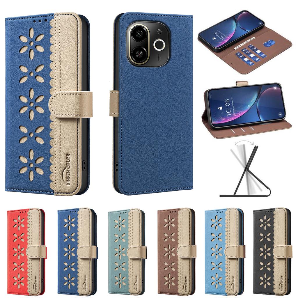 Flip Leather Case for Tecno POP9 Spark Go 20 Pro+ 30 Pro 30C Camon 30 Pova 6 Cover Bumper Soft Business Back Cover BF36