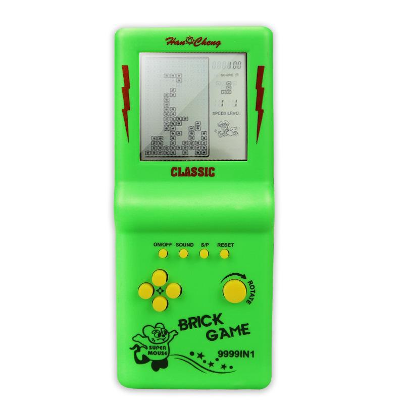 "Classic Large-Screen Retro Tetris Handheld Game Console for Kids"