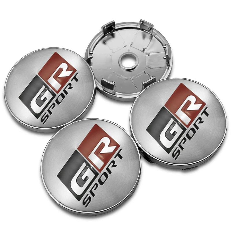4 Pièces 56mm+60mm 57mm 62mm Cache-moyeu de Roue de Voiture Pour Toyota TRD Rav4 Yaris prius avensis Corolla Camry Autocollant Couvercle Accessoires