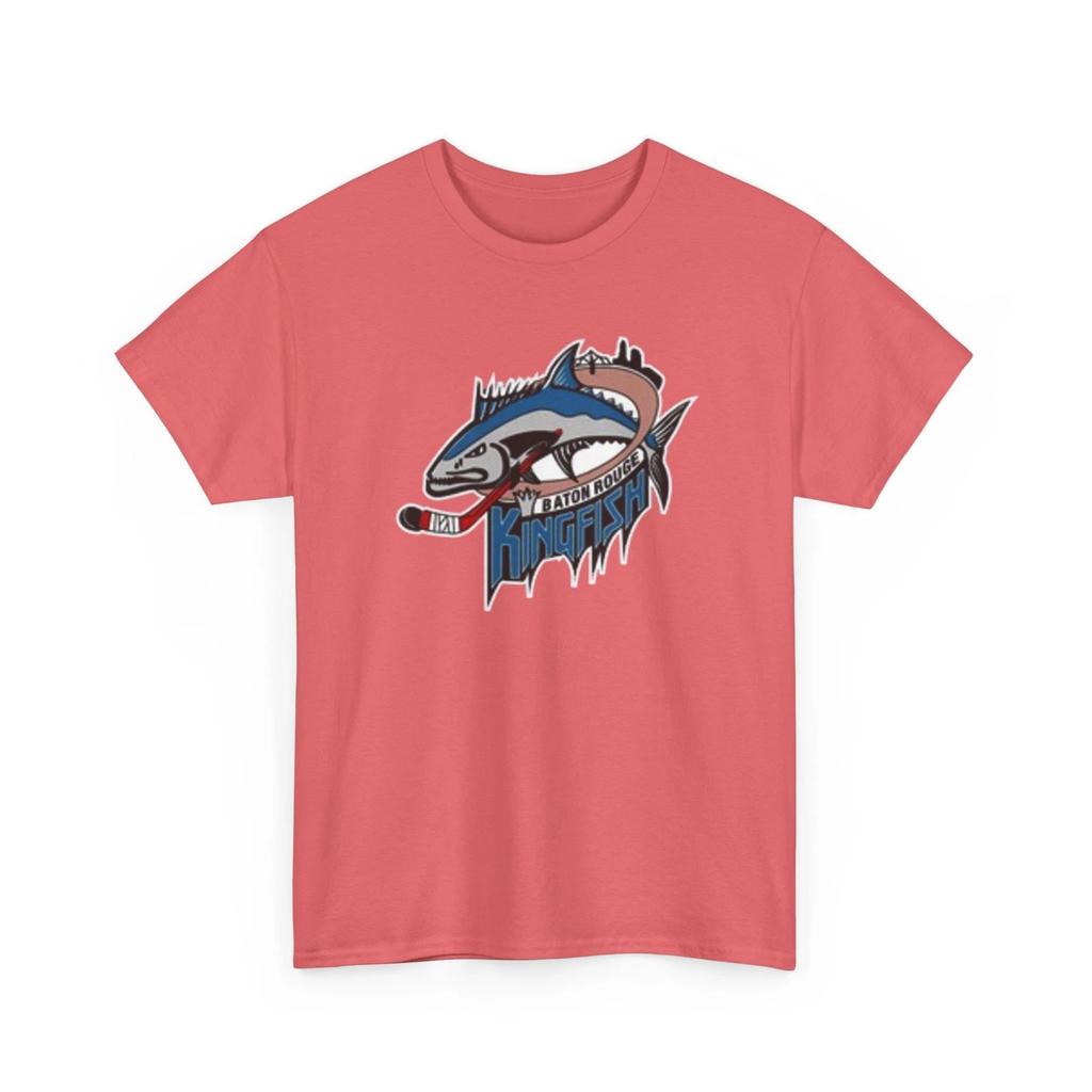 Baton Rouge Kingfish Printed T shirt Defunct ECHL Hockey Team Collectible