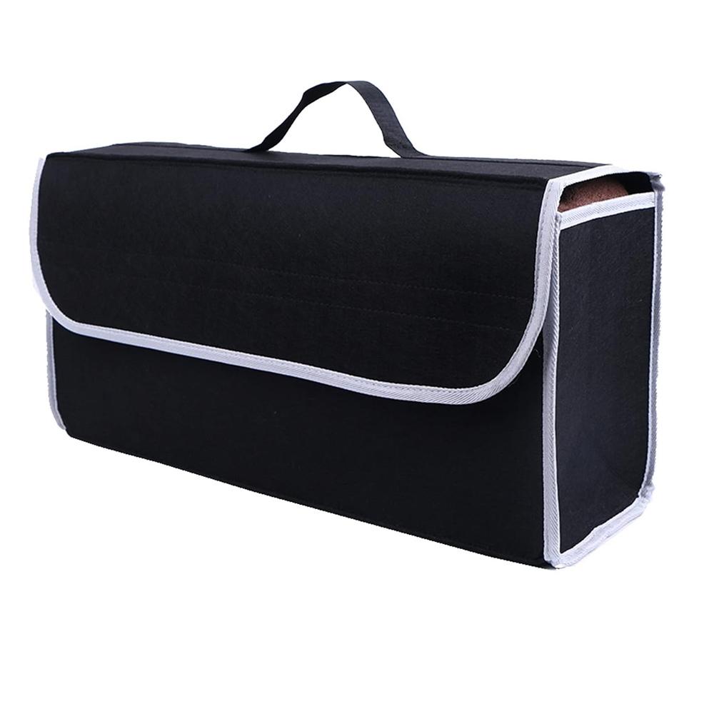 

1 шт. Автомобильный ящик для хранения, портативный складной органайзер для багажника автомобиля, чехол для хранения из войлочной ткани, многофункциональный прочный ящик для хранения авто чёрный