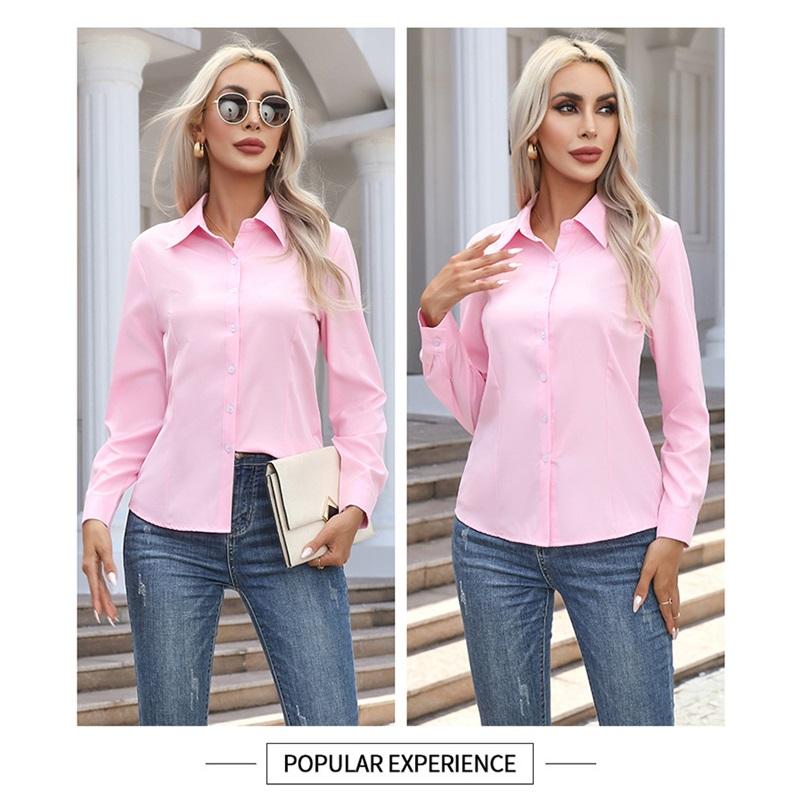 Women's Long Sleeved Shirt Office Work Shirt Casual Top