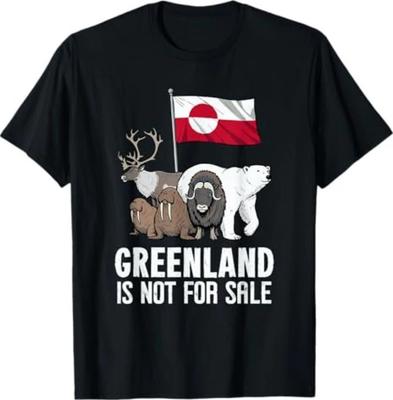 Groenlandia Non in Vendita Bandiera della Groenlandia Animali Groenlandesi Maglietta