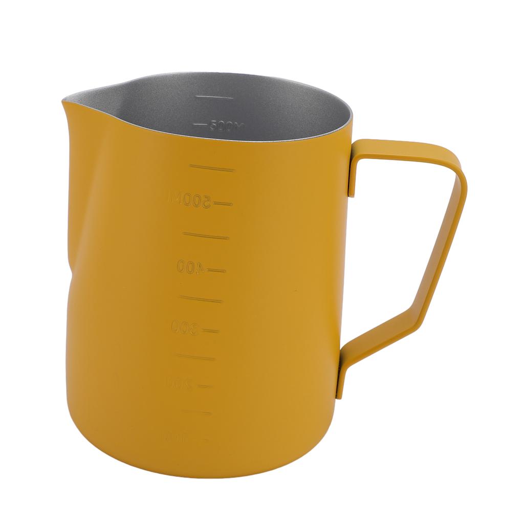 Milk Frothing Pitcher 304 Stainless Steel Latte Art Cup Coffee Accessories Yellow
