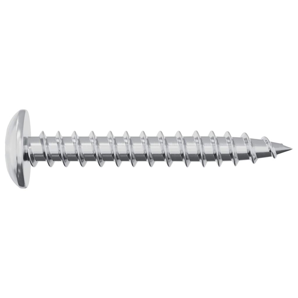 Wood Screw 2 Pcs Silver M4 X 28 Mm Iron