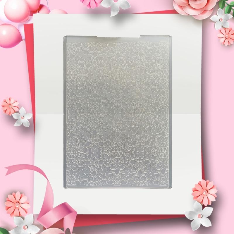 3D Embossing Folder Uneven Plastic Round Flower Embossing Template Handmade Art Craft Supplies DIY Card Making