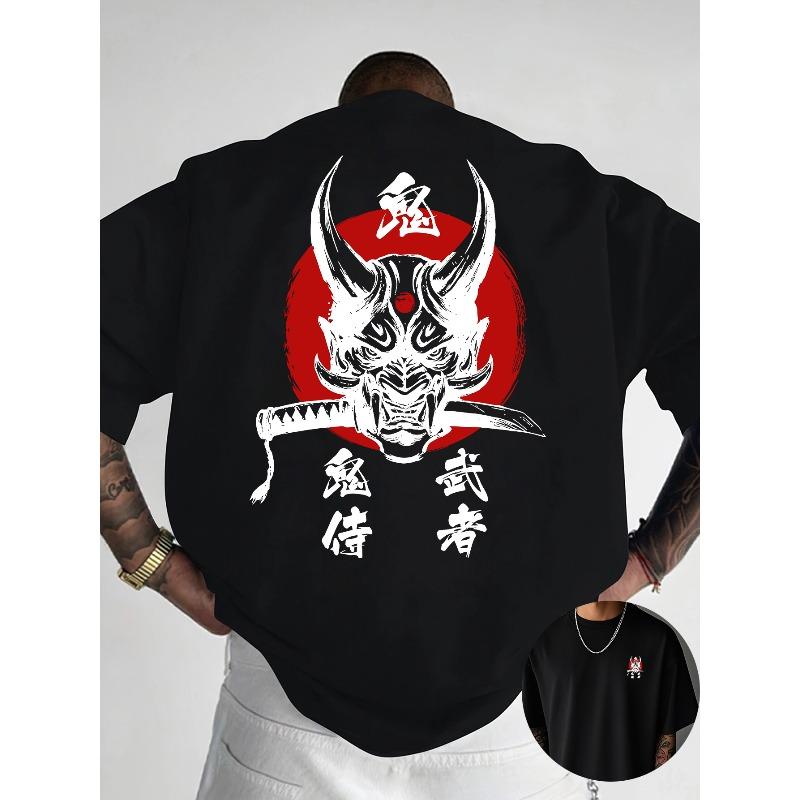European Size Creative Front And Back Printed Round Neck T-Shirt, Trendy And Fashionable Short Sleeves for Summer, Casual Everyday Style Top