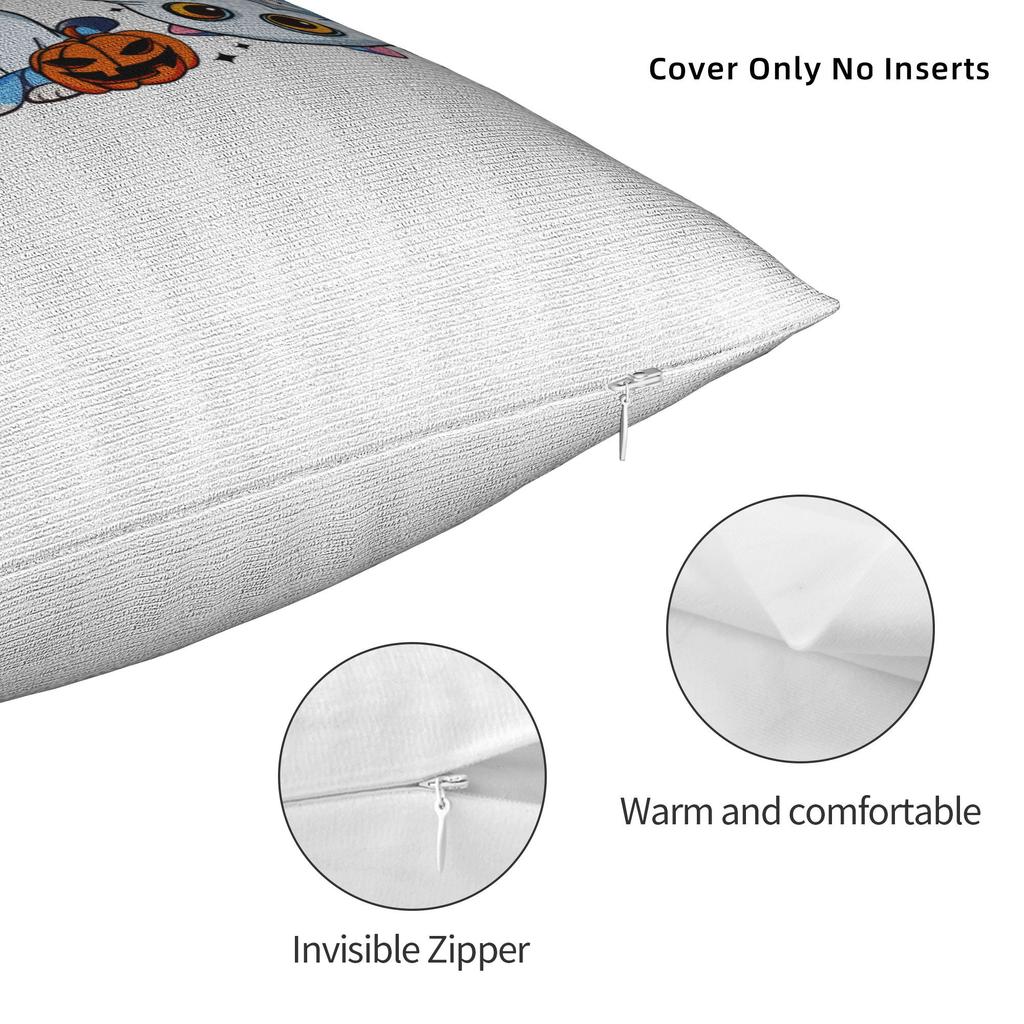KPop Demon Hunters Halloween BlueTiger Pillowcase Printed Polyester Cushion Cover Decoration  Throw Pillow Case Cover Home