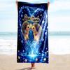 1PC Custom Name Love Between Hedgehogs Beach Towel Highly Absorbent And Sand-Resistant Towel for Swimming, Pool, Yoga, And Travel Lightweight