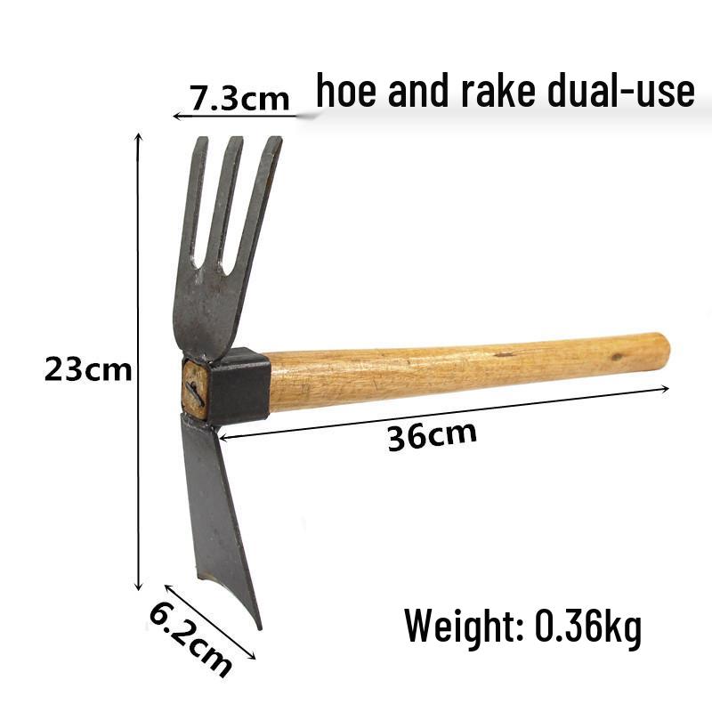 Compact Manganese Steel Hoe Set for Planting, Weeding, and Soil Loosening