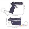 2Pcs Rubber Band Keychain Gun Competitive Shooting Toy 60 Rubber Bands Outdoor Activities Party Game Birthday Gift For Children