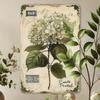 Brand Vintage Metal Wall Sign Rustic Hydrangea Tin Art 8x12 Inch Aged Beige Waterproof RustProof Home Decor
