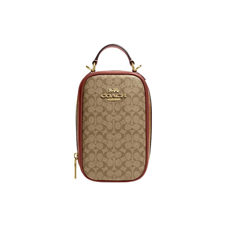 

Новый кожаный чехол для мобильного телефона COACH Eva, сумочка, сумка на плечо, сумка кроссбоди, мини, женский, хаки и земляной тон, красный CF368-IMS4L 11.4*5.6*17.8CM