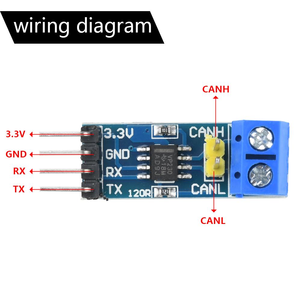 DC 3V-3.6V SN65HVD230DR VP230 CAN Board Network Transceiver Evaluation Development Module For Arduino Controller Board