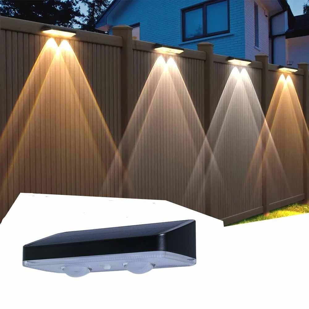 Waterproof Solar Wall Light 3 Color Changing Solar Deck Light Solar Fence Lights  House Fence