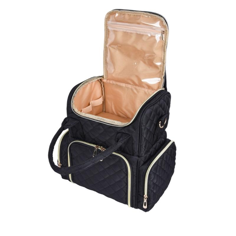 Borsa da Trasporto Professionale per Unghie con Struttura Antiurto e Maniglia per Bagaglio, Perfetta per Contenere 130 Flaconi di Colore Liquido