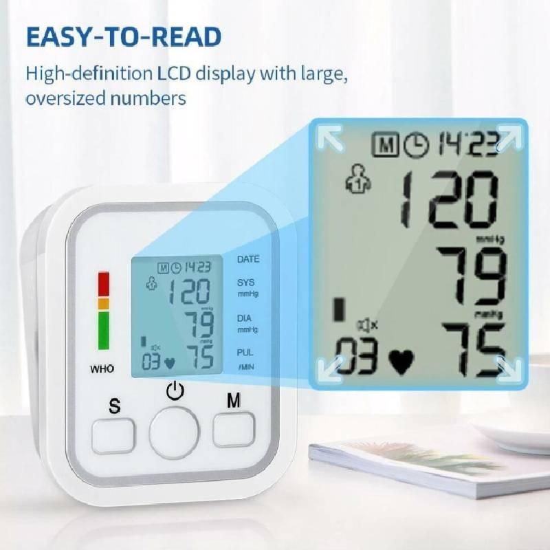 Pressure Electronic Blood Monitor Wrist Home Pressure Heart Rate Measurement
