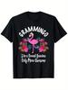 Flamingo Grammingo Like Normal Grandma Only More Awesome T-shirt