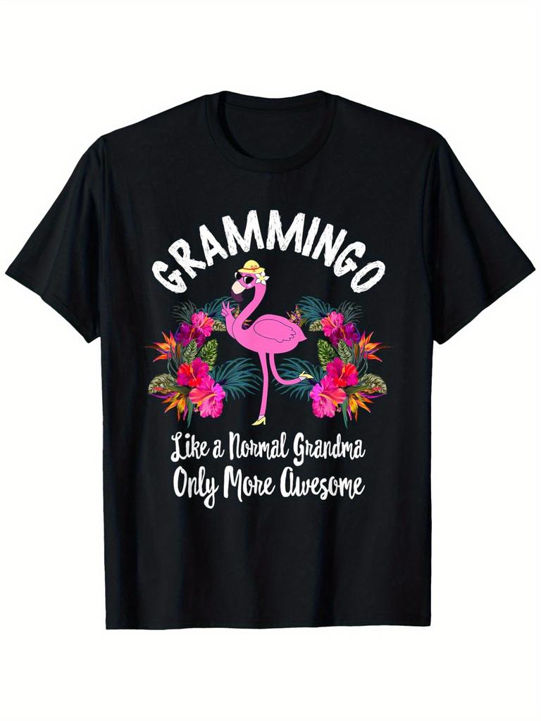 Flamingo Grammingo Like Normal Grandma Only More Awesome T-shirt