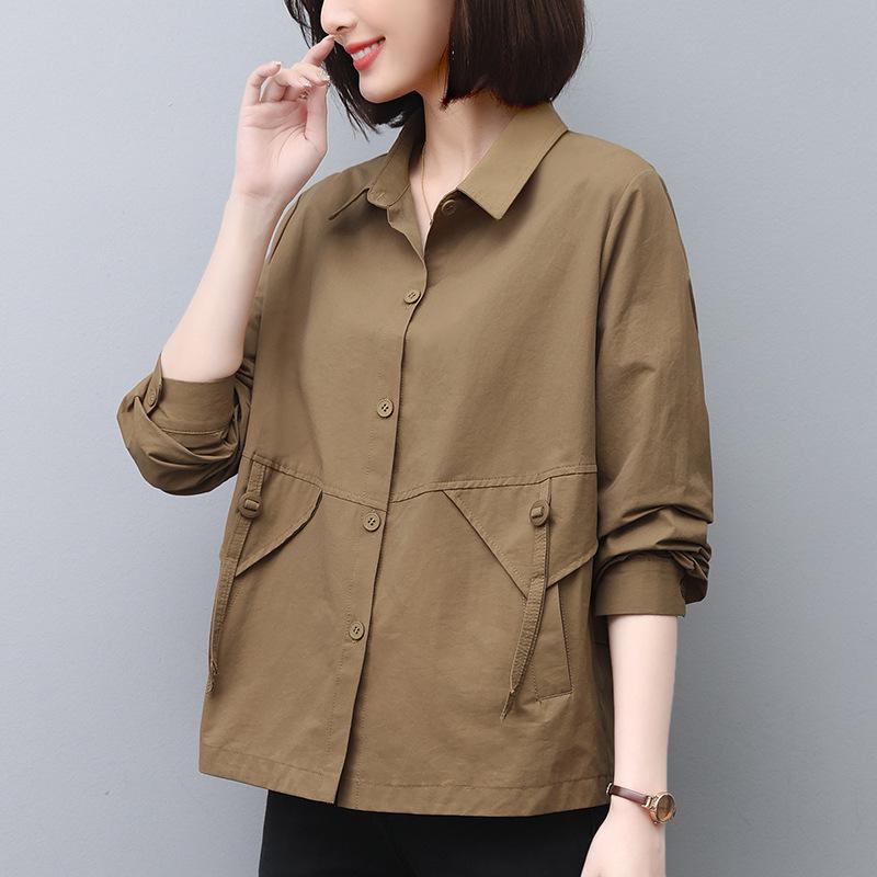 2024 Women's Chic Short Jacket: Stylish Spring/Autumn Fashion for Middle-Aged Moms