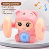 360° Tumbling Monkey Toy Adorable Musical LED Light Interactive Toy for Kids Boys Girls Party Supplies