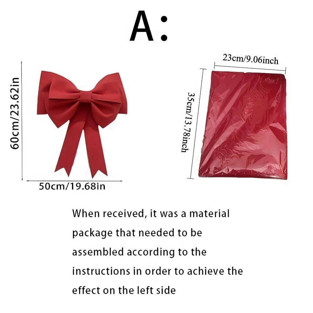 XL Red EVA Bow Decor. For Christmas, weddings, birthdays. Featherless, versatile, perfect gift. Shop now!