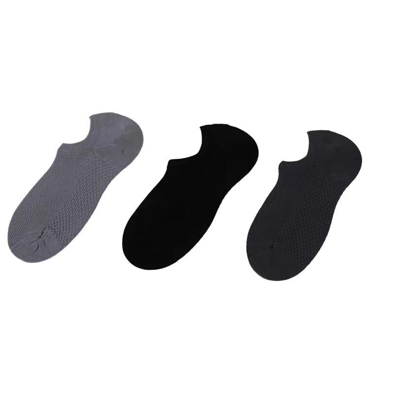 Socks Men'S Boat Socks Summer Thin Solid Color Breathable Sweat Absorbing Men'S Mesh Invisible Season Anti-Odor Sports Men'S Socks