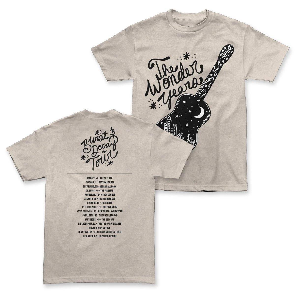 2 Sides The Wonder Years Band Tour Heavy Cotton Sand T Shirt JU937 XXL