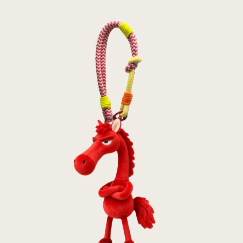 Horse Mascot Xiaohongshu, The Same Style, Day Selection, High Cold Black Horse Plush Keychain, Pony Pendant Pendant, Female