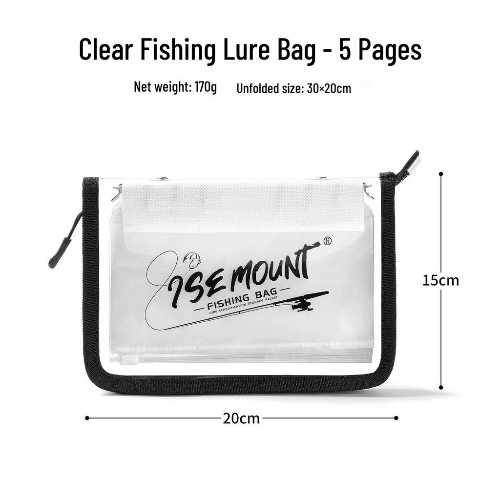 Wasserdichte A6 PVC-Reißverschlusstasche mit großem Fassungsvermögen zur Aufbewahrung von Angelködern