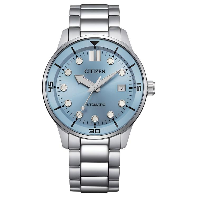 CITIZEN Mechanical Wrist Watch Collection Automatic Mechanical Movement Stainless Steel Strap Watch NJ0191-83L Blue Dial