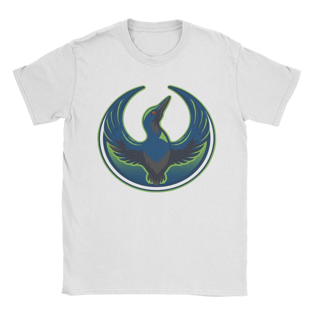 Mens TShirts Minnesota Loon and Trees in Moonlight Awesome Pure Cotton Tees Short Sleeve  T Shirt Round Neck Clothing 4XL 5XL