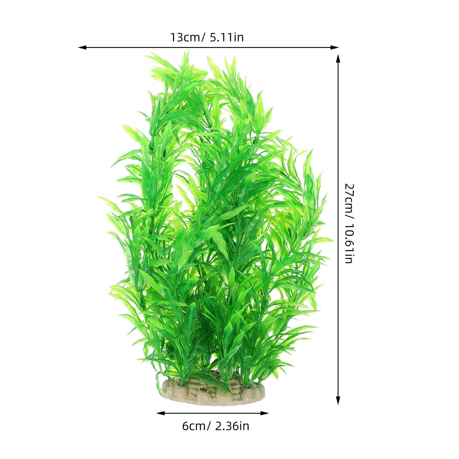 

High-Quality Plastic Aquatic Plant Decor for Fish Tank Aquarium Fake Plants Realistic Design Long-Lasting Fade-Resistant Tank зелёный