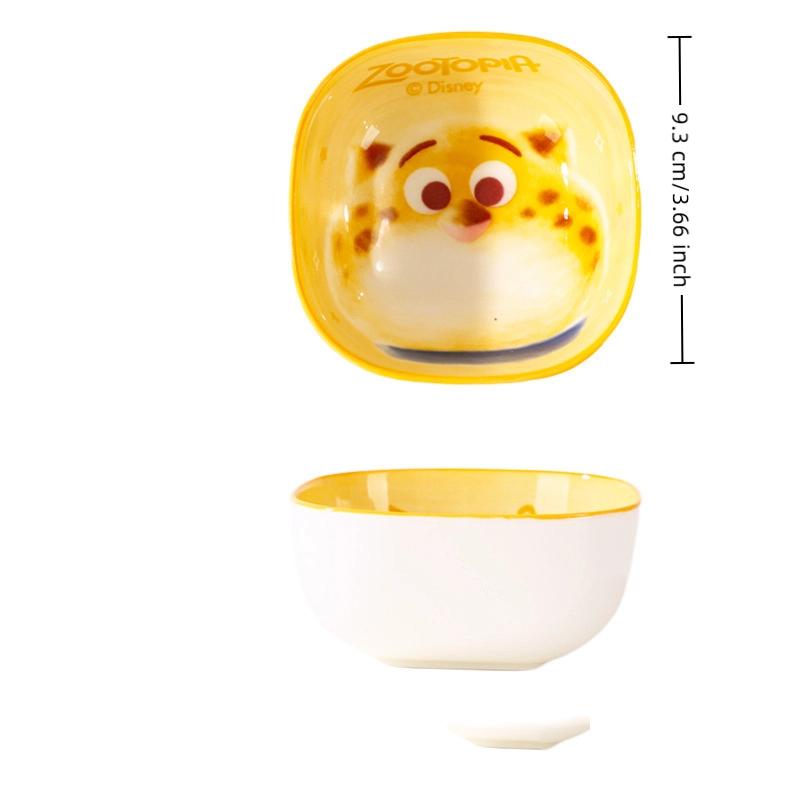 4-teiliges Disney Zootopia Judy Nick Dessertschalen-Set, Schulsachen, Neuheit Snackschale, für Dips Saucen, Gewürze, Leicht zu reinigende Dippschalen